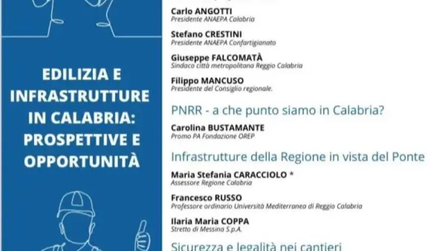 "Edilizia e Infrastrutture in Calabria": a Villa San Giovanni si parla di opportunità e prospettive images "Edilizia e Infrastrutture in Calabria": a Villa San Giovanni si parla di opportunità e prospettive