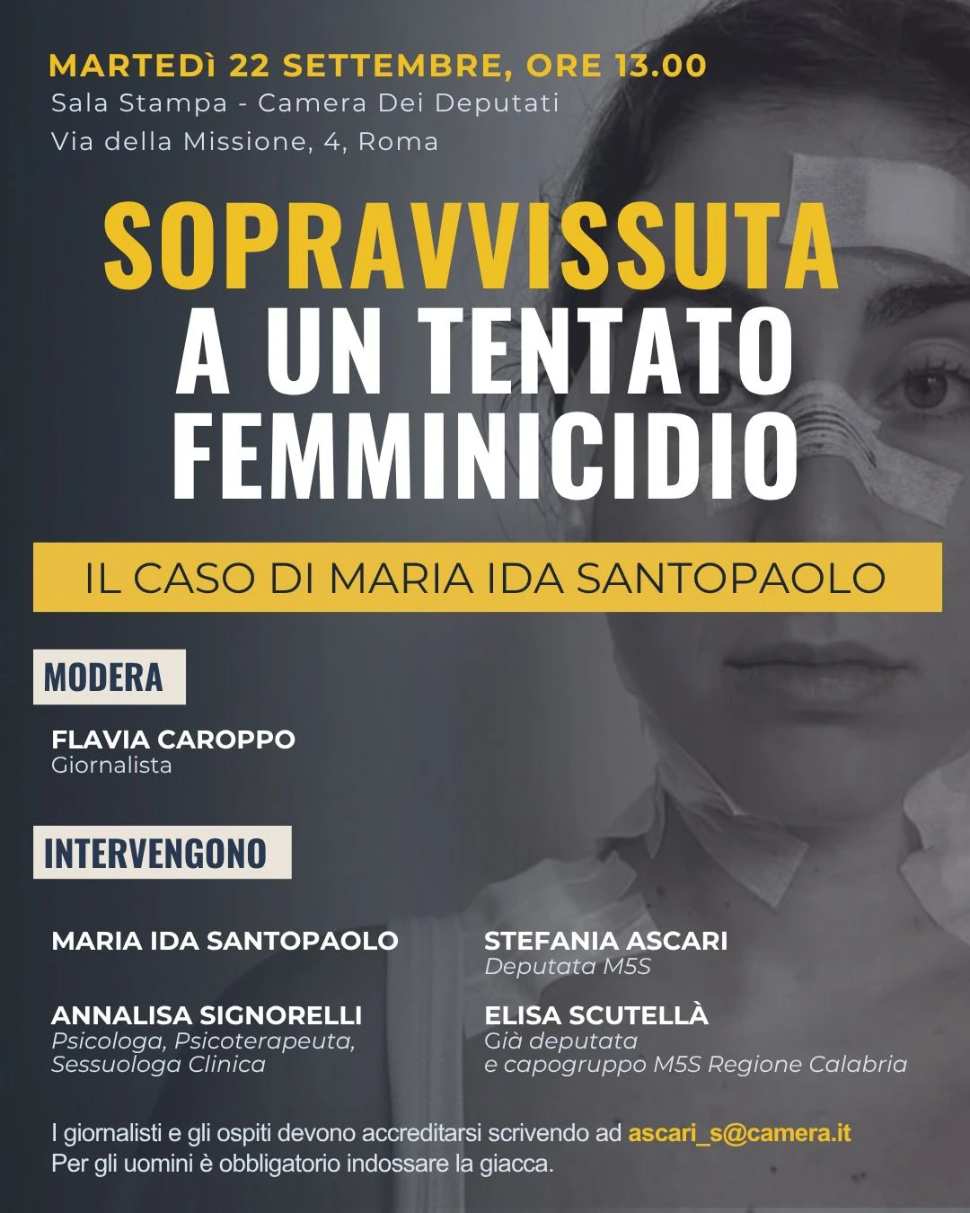 Sopravvissuta a un tentato femminicidio: Scutellà porta Maria Ida Santopaolo e il suo caso in Parlamento