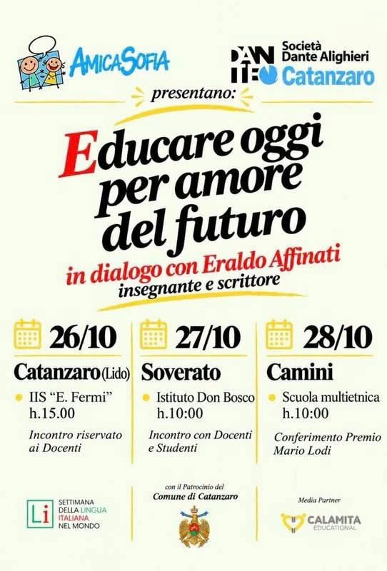 Educare oggi per amore del futuro, lo scrittore Affinati incontra le scuole 
