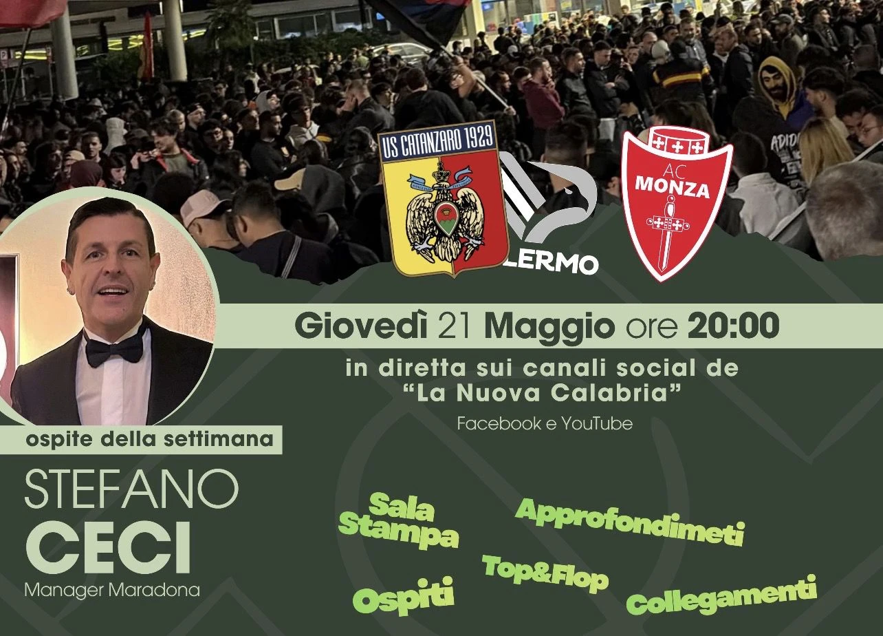 C’mon Eagles Serie B post Palermo-Catanzaro, ospite Stefano Ceci