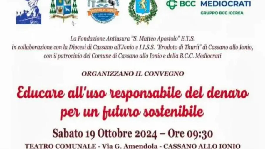 images A Cassano allo Ionio, un incontro con i giovani per educare all'utilizzo responsabile dei soldi 