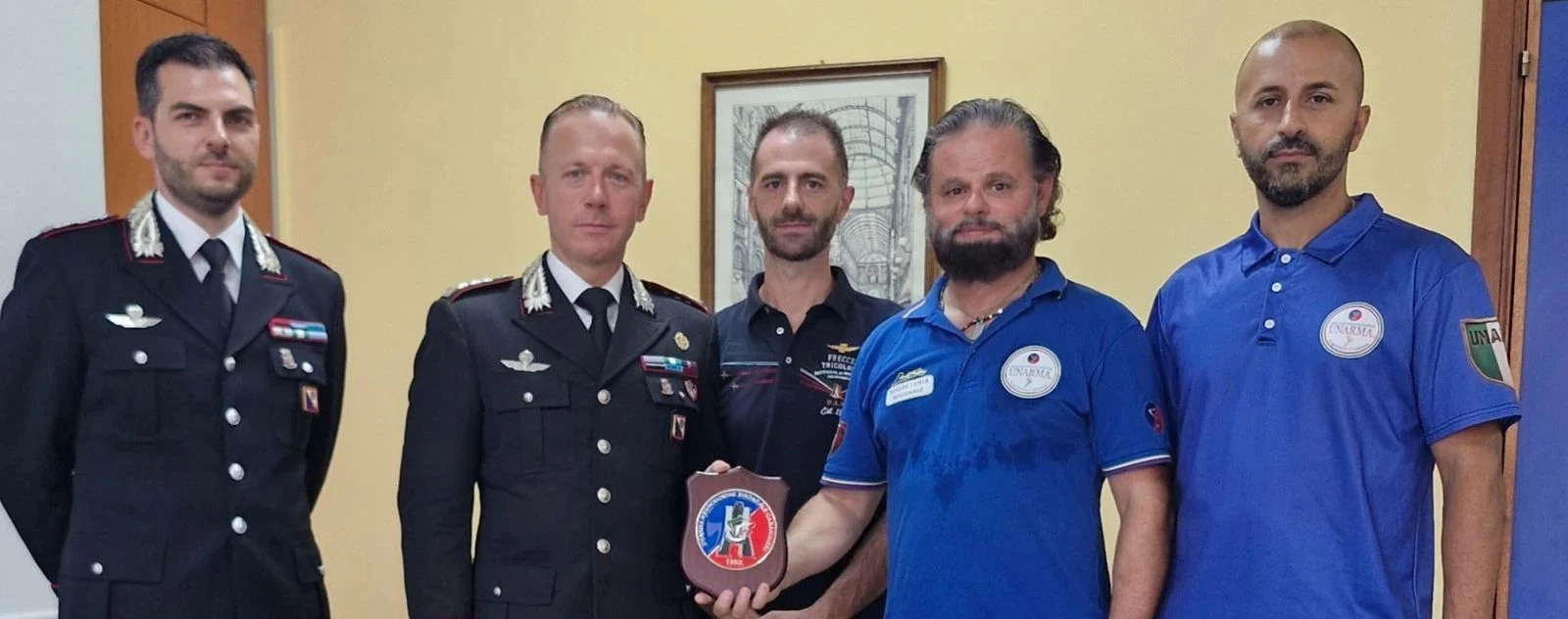 Unarma saluta Gianluca Zara, comandante del Gruppo Carabinieri di Lamezia 