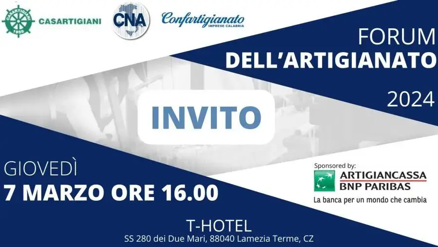 Confartigianato, Cna e Casartigiani lanciano il Forum dell’Artigianato 2024 images Confartigianato, Cna e Casartigiani lanciano il Forum dell’Artigianato 2024