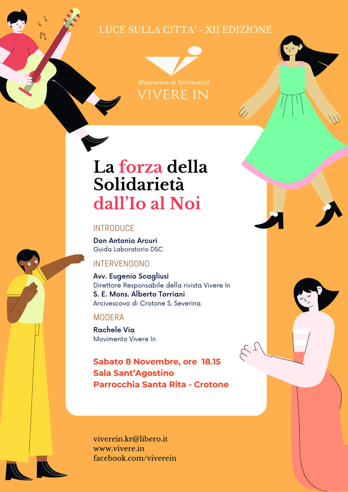 "La forza della Solidarietà - dall’Io al Noi": l'incontro a Crotone sabato 8 novembre 