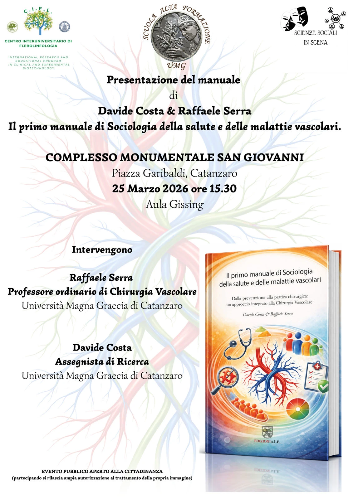 Dai vasi sanguigni alla società: a Catanzaro la presentazione del primo manuale di sociologia delle malattie vascolari