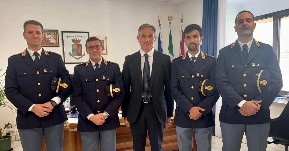 La Questura di Catanzaro si rafforza con l'arrivo di 4 nuovi funzionari  