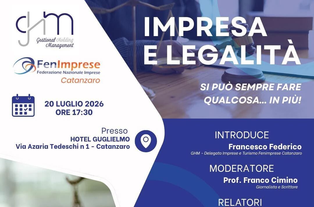 Impresa e legalità, a Catanzaro un confronto con i protagonisti della lotta alla mafia images Impresa e legalità, a Catanzaro un confronto con i protagonisti della lotta alla mafia