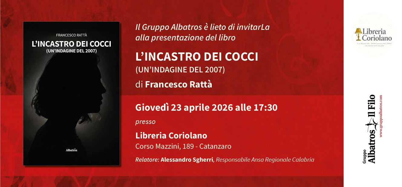 Catanzaro, la libreria Coriolano presenta "L’incastro dei cocci (Un’indagine del 2007)" di Francesco Rattà 