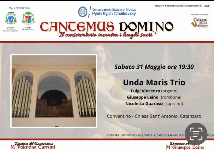 A Catanzaro concerto per organo, voce e trombone alla Chiesa di Sant'Antonio images A Catanzaro concerto per organo, voce e trombone alla Chiesa di Sant'Antonio