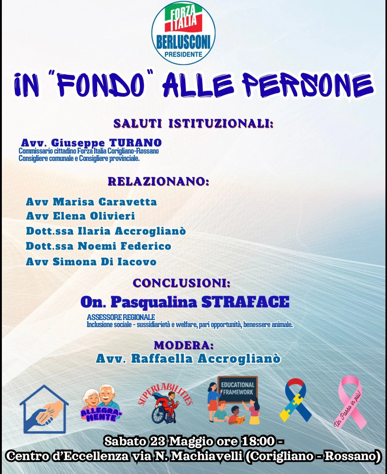 A Corigliano incontro sui progetti e le misure welfare dal titolo "In fondo alle persone"