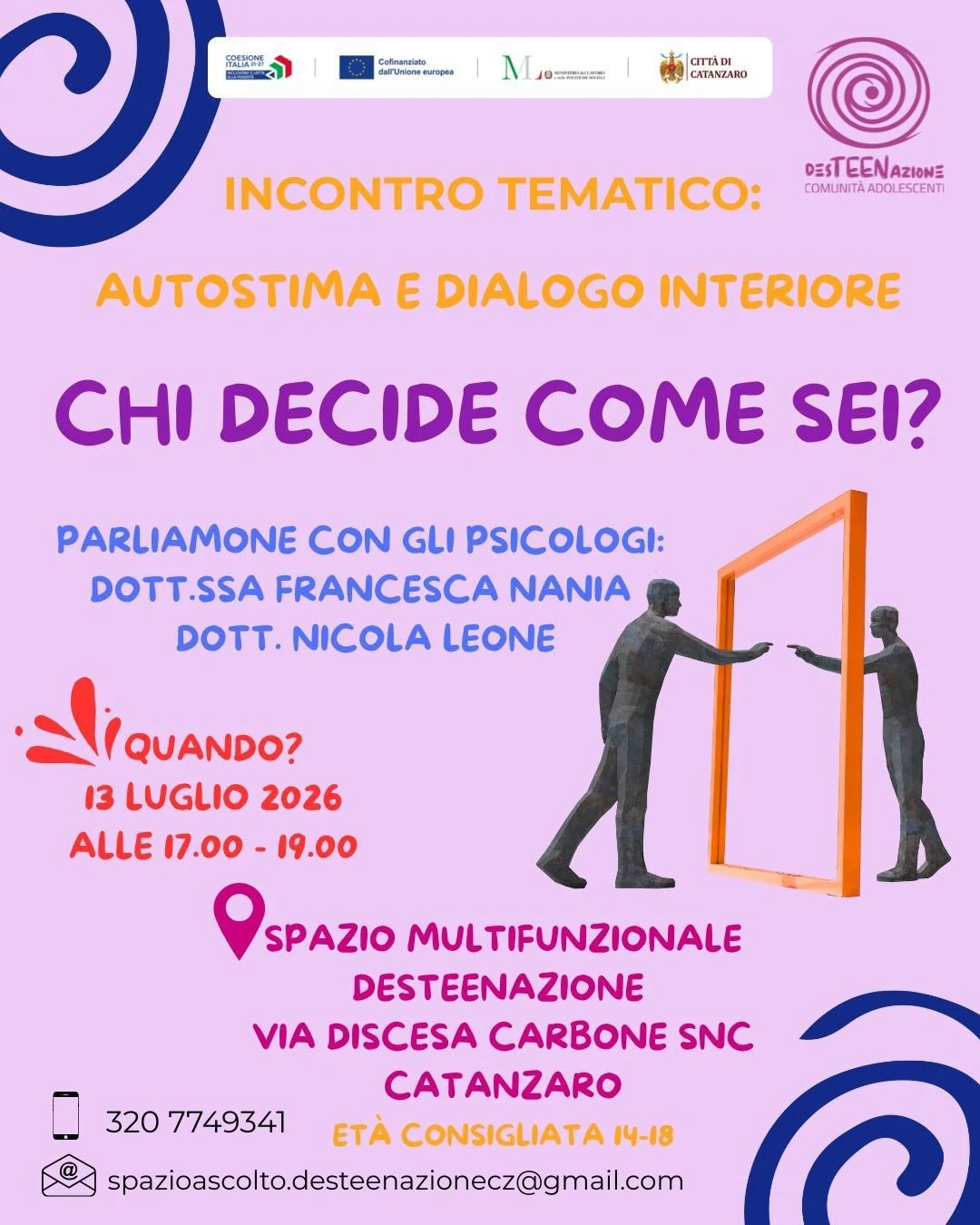 Catanzaro, 'Autostima e Dialogo Interiore': un laboratorio esperienziale dedicato ai giovani