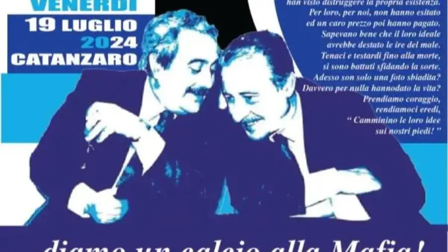 images Anniversario strage Via D'Amelio, FDI Catanzaro e GN insieme per dare "Un Calcio alla Mafia"