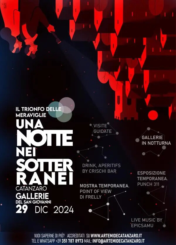Nelle gallerie sotterranee del San Giovanni a Catanzaro una notte esclusiva tra storia, arte e musica
images Nelle gallerie sotterranee del San Giovanni a Catanzaro una notte esclusiva tra storia, arte e musica