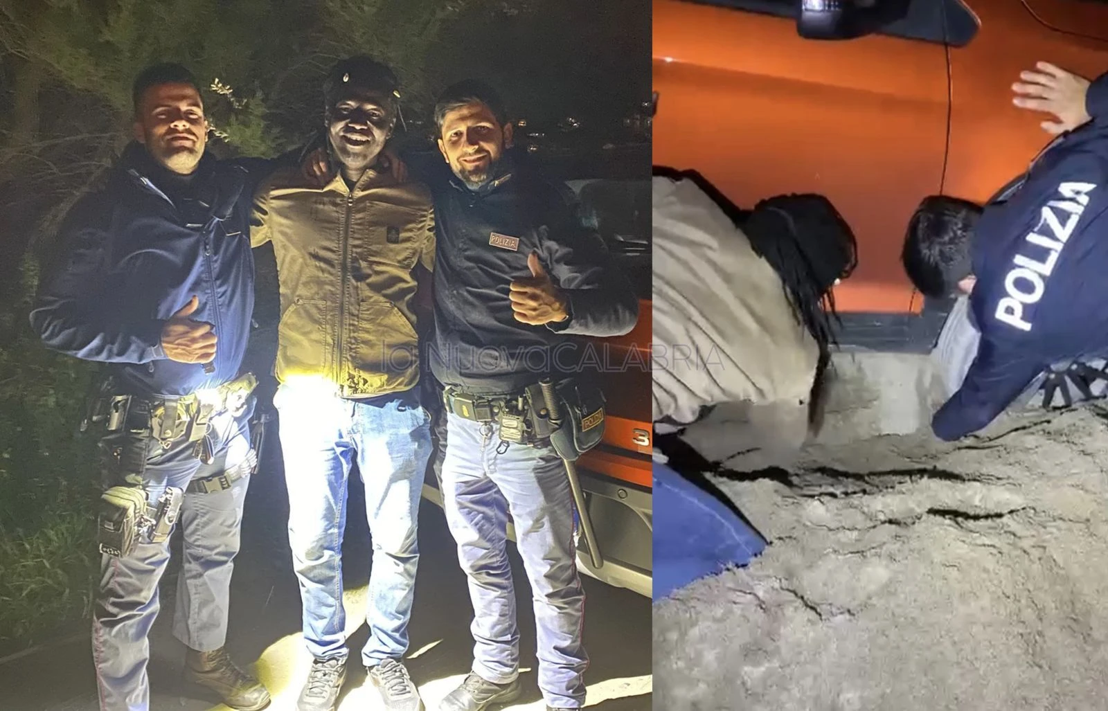 Catanzaro, impantanato con l'auto a pochi metri dal mare: lo salva l'ingegno della Polizia