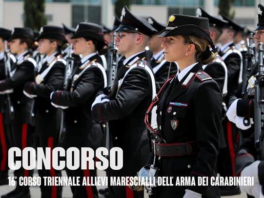 images Carabinieri, al via sedicesimo Concorso per il reclutamento di 898 Allievi Marescialli