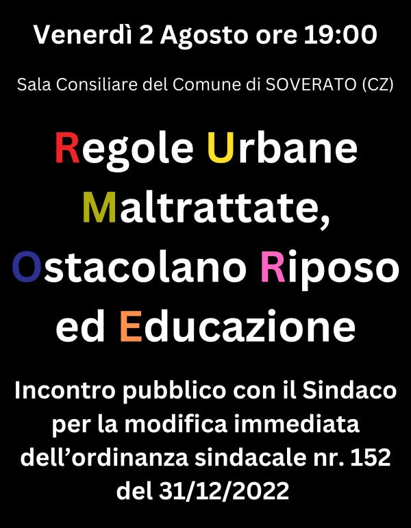 Rumore e schiamazzi notturni, a Soverato un incontro pubblico per chiedere soluzioni images Rumore e schiamazzi notturni, a Soverato un incontro pubblico per chiedere soluzioni