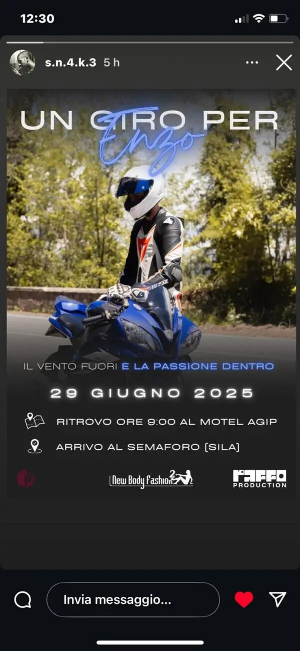 images Catanzaro, Memorial "Un giro per Enzo": in moto con il vento fuori e la passione dentro