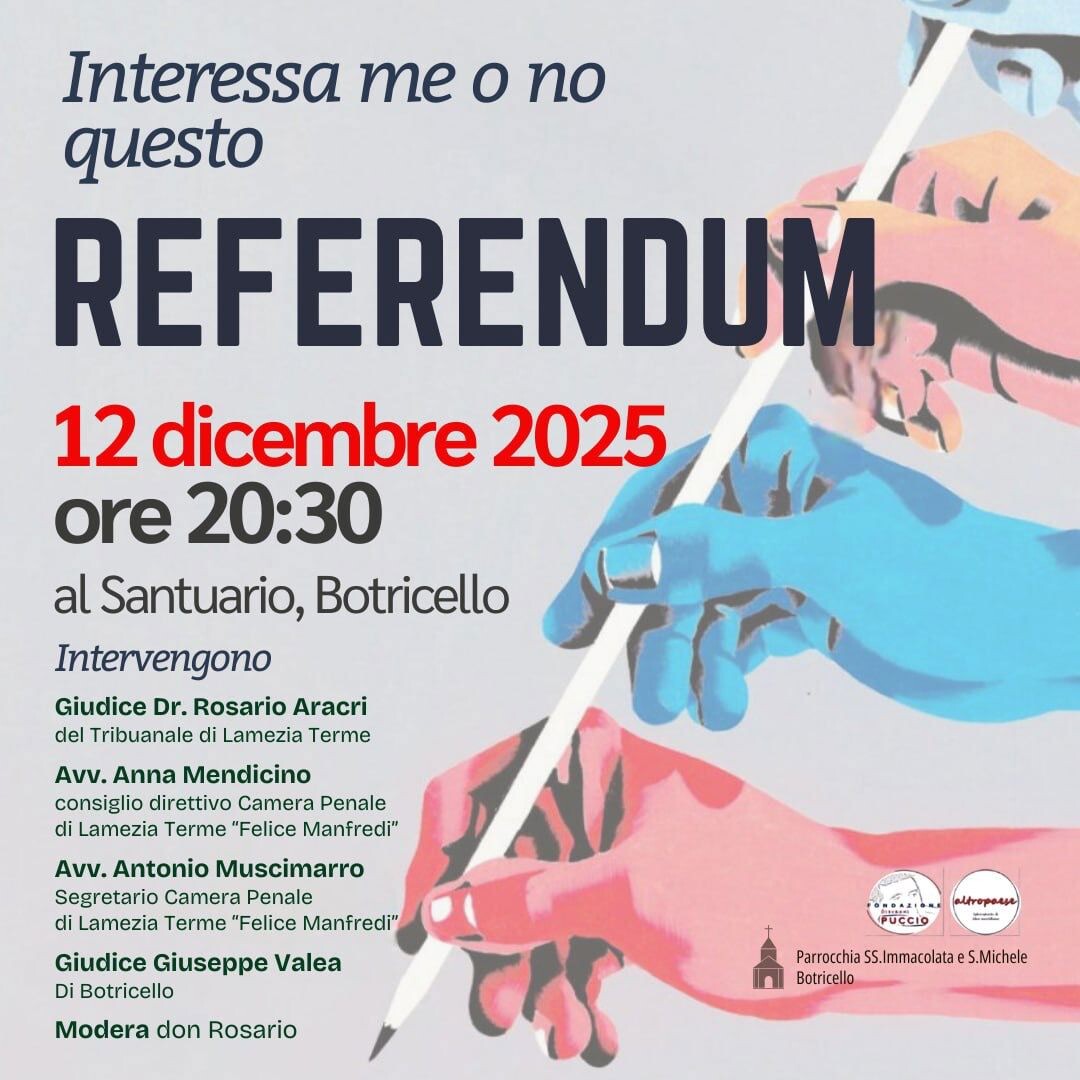 images Botricello ospita un incontro sul Referendum: a dicembre confronto pubblico “Interessa me o no?”
