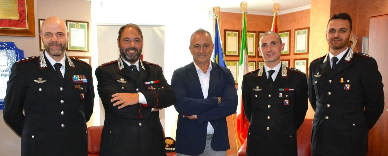 Vibo, il questore incontra i nuovi ufficiali dell’Arma dei carabinieri