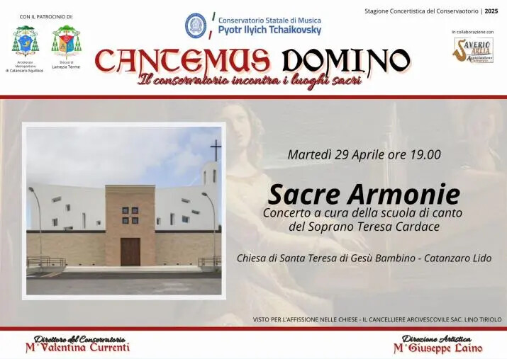 images Catanzaro, "Concerto "Sacre Armonie" nella Chiesa di Santa Teresa di Gesù Bambino
