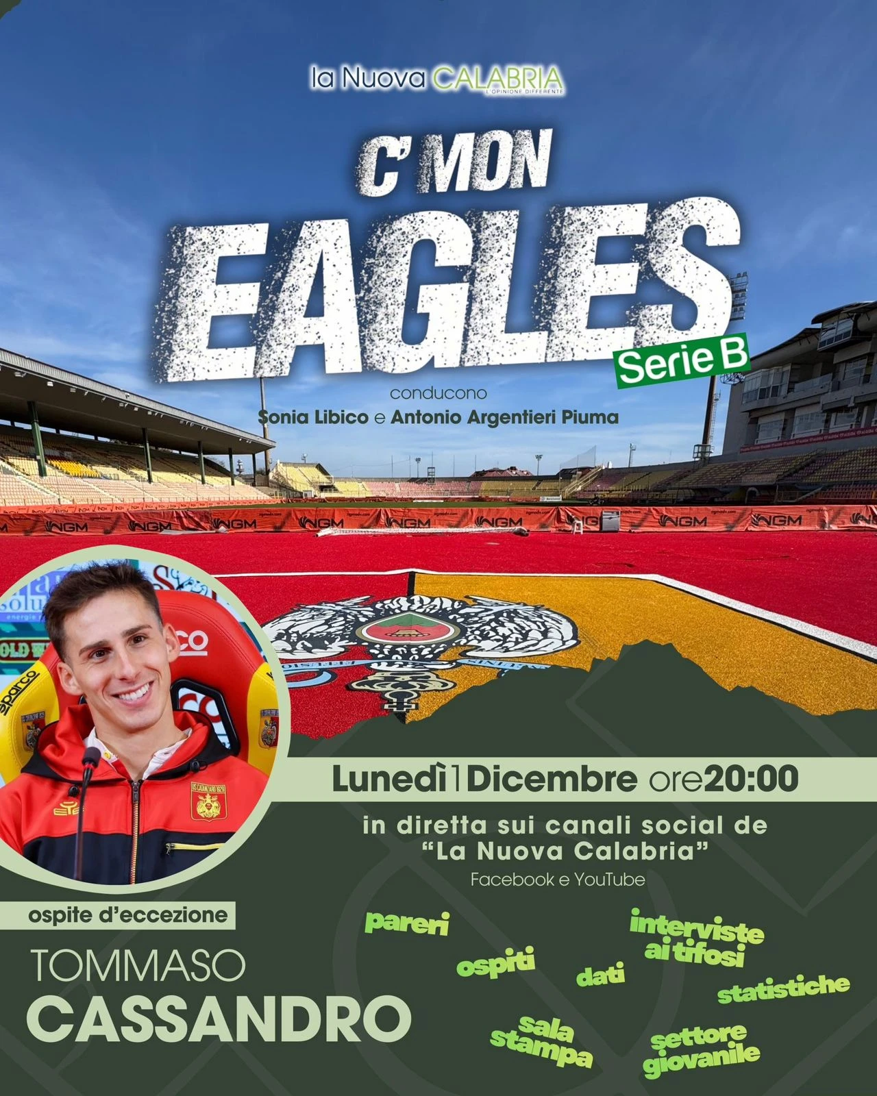 Ospite il “demone giallorosso” Tommaso Cassandro