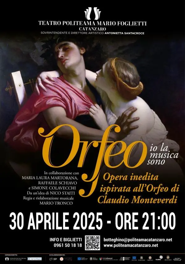 Politeama e Conservatorio di Catanzaro insieme per un’opera inedita ispirata all’Orfeo di Monteverdi images Politeama e Conservatorio di Catanzaro insieme per un’opera inedita ispirata all’Orfeo di Monteverdi