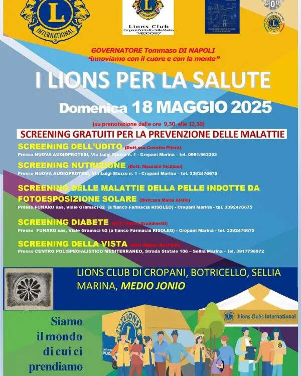 I Lions per la Salute: appuntamento domenica 18 maggio 2025 images I Lions per la Salute: appuntamento domenica 18 maggio 2025