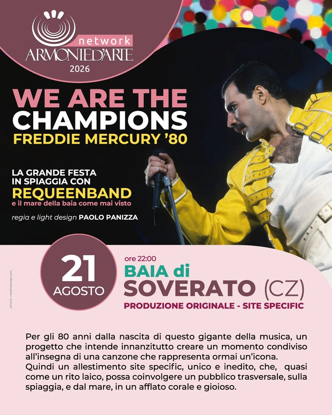 We are the champions-Freddie Mercury ’80: Armonie d'arte porta la musica dei Queen a Soverato  