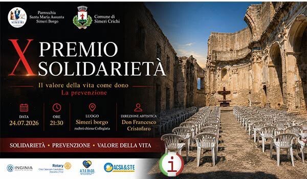 images Torna a Simeri il Premio Solidarietà: X edizione dedicata alla prevenzione oncologica