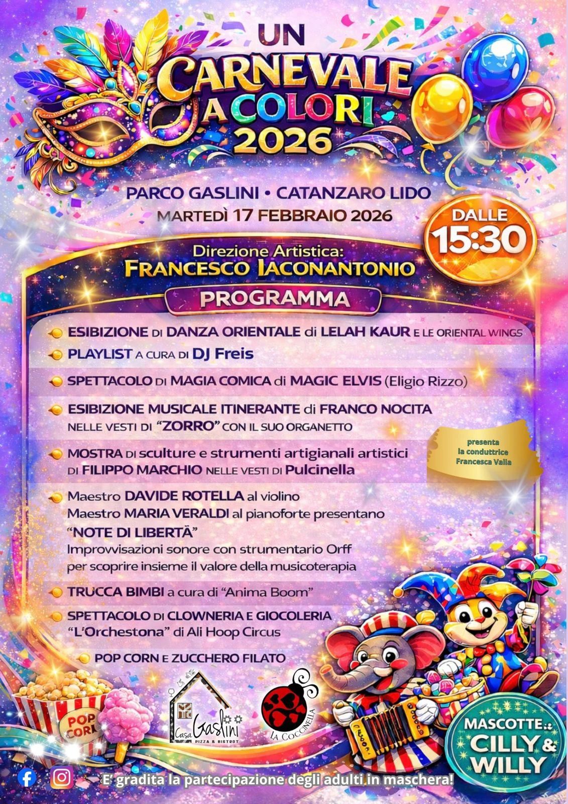 Catanzaro, il Parco Gaslini si prepara a festeggiare "Un Carnevale a colori"