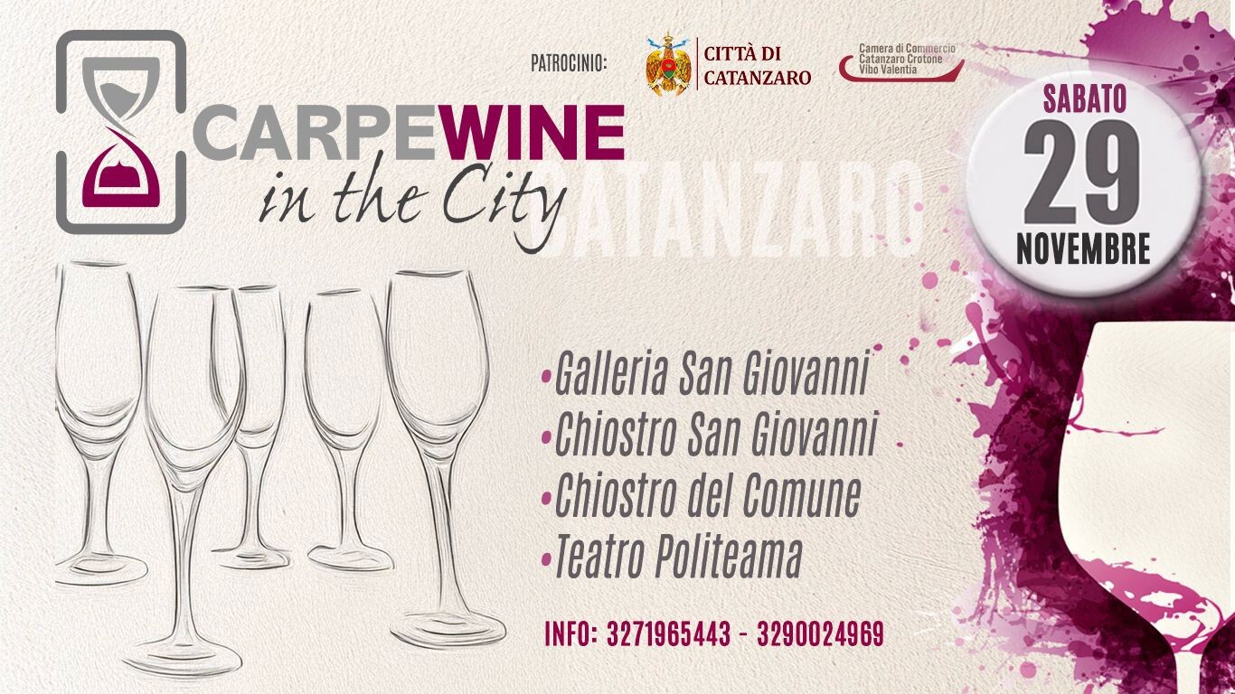 images Catanzaro, lunedì 24 novembre la presentazione di CarpeWine in the City