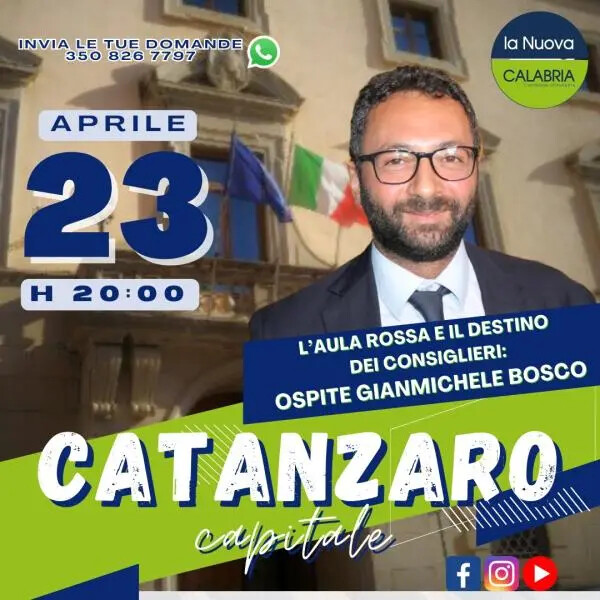 images Catanzaro Capitale, quanto 'conta' il Consiglio comunale? Parla il presidente Bosco (DIRETTA 20)