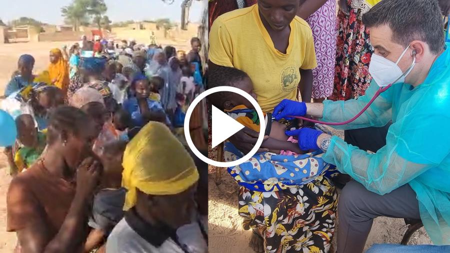 images Diario di bordo, la missione in Africa di Zicchinella: fila interminabile di bimbi da visitare