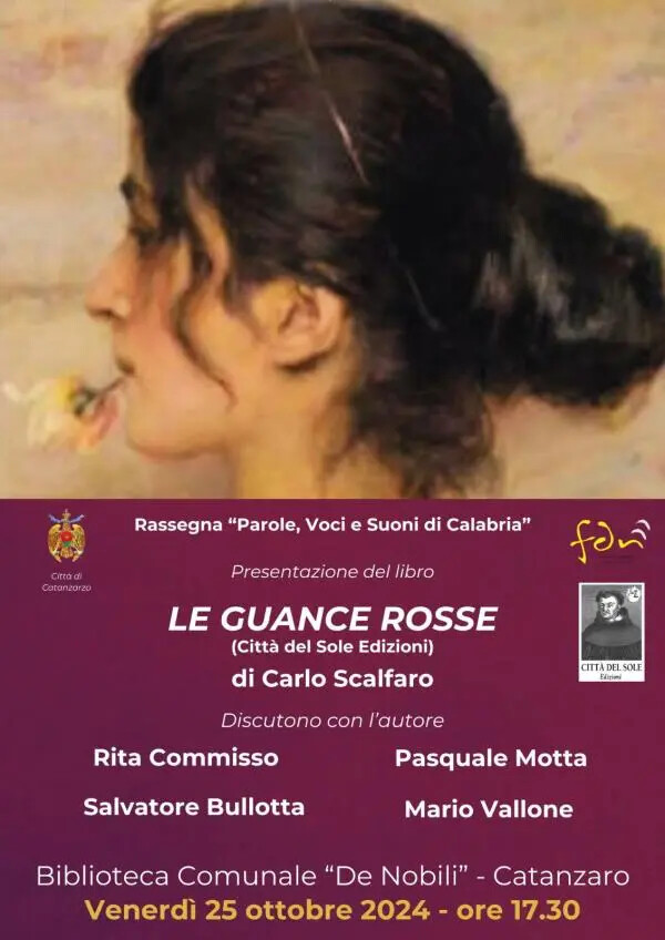 Catanzaro, la Biblioteca comunale ospitala presentazione de “Le guance rosse” di Carlo Scalfaro images Catanzaro, la Biblioteca comunale ospitala presentazione de “Le guance rosse” di Carlo Scalfaro