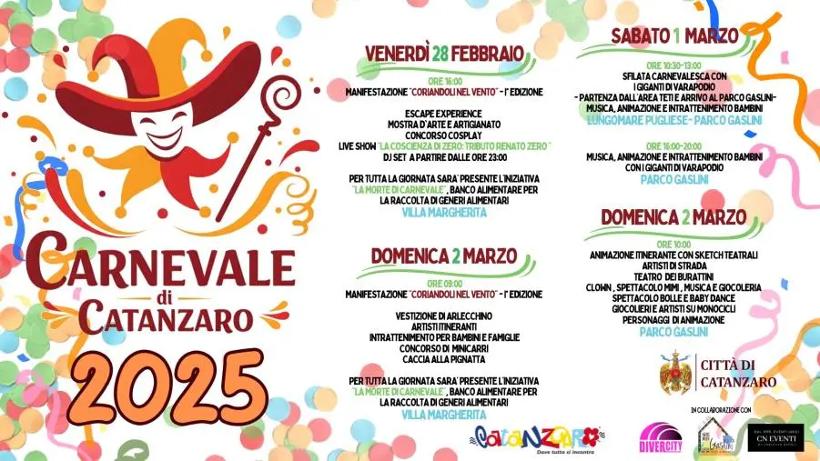 Tre giorni di festa e divertimento per il Carnevale a Catanzaro nel centro storico e a Lido  images Tre giorni di festa e divertimento per il Carnevale a Catanzaro nel centro storico e a Lido