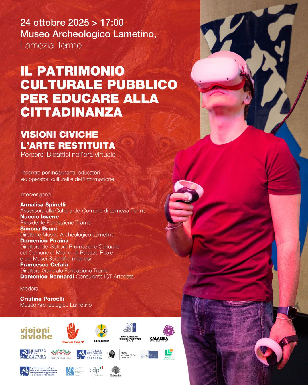 A Lamezia la presentazione del progetto “Visioni Civiche. L’Arte Restituita. Percorsi Didattici nell’era virtuale”