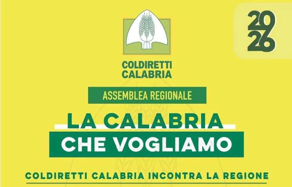 "La Calabria che vogliamo", il 27 febbraio l'Assemblea regionale di Coldiretti
