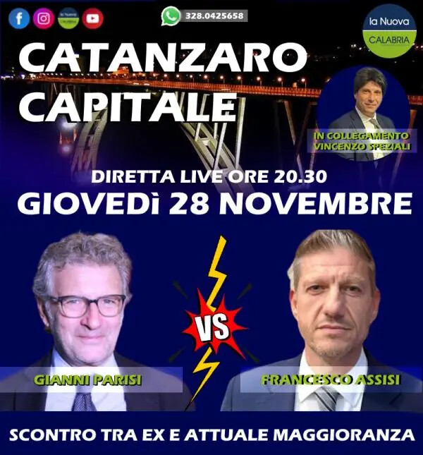 images Catanzaro Capitale, è sfida fra ex e attuale maggioranza: Assisi contro Parisi (DIRETTA 20.30) 