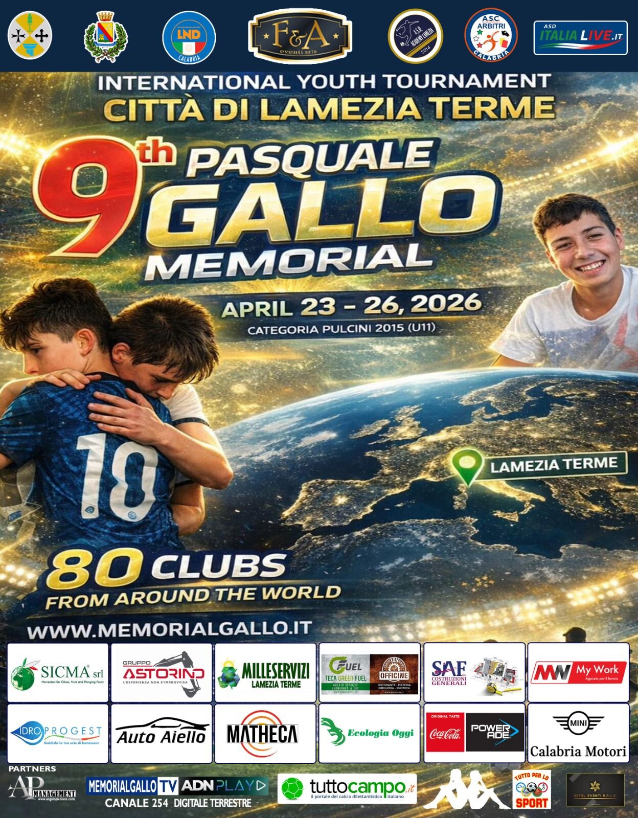 images Dal 23 al 26 aprile la 9ª edizione del Torneo Internazionale Città di Lamezia Terme Memorial Pasquale Gallo