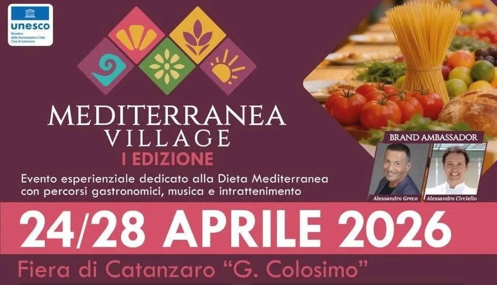 Inaugura oggi il Mediterranea Village a Catanzaro: tour del gusto, show e Mimmo Cavallaro 