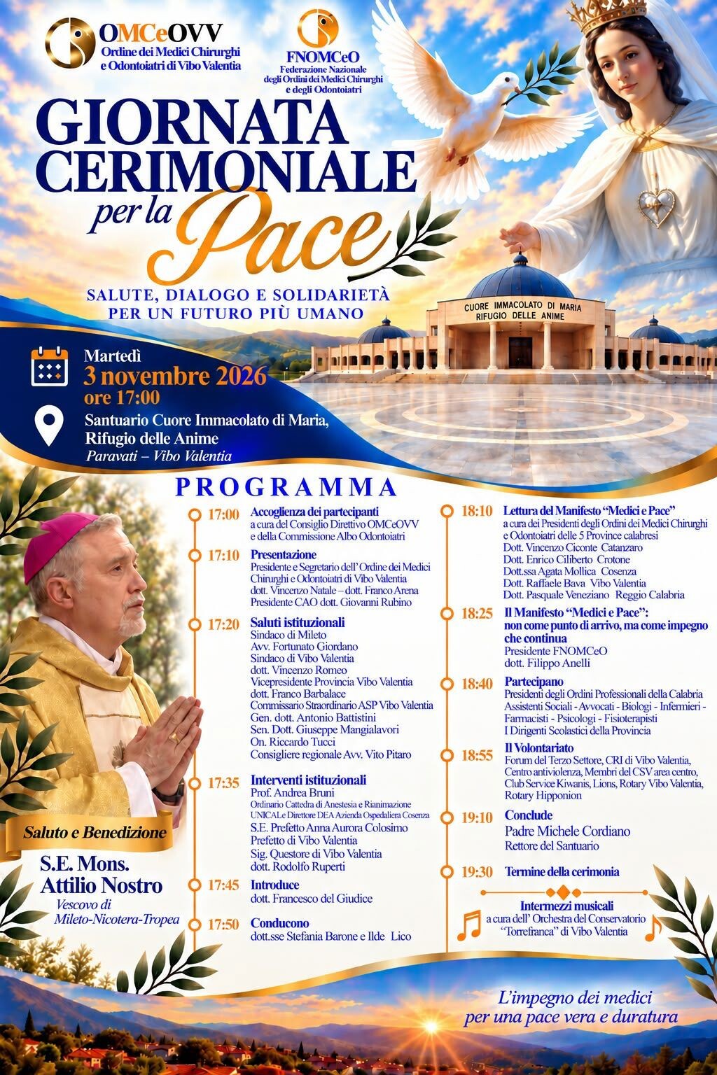 Medici e pace, da Assisi a Paravati la Calabria rilancia l'impegno per la dignità umana images Medici e pace, da Assisi a Paravati la Calabria rilancia l'impegno per la dignità umana