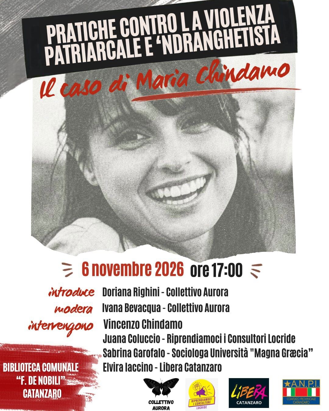 images “Pratiche contro la violenza patriarcale e ‘ndranghetista – Il caso di Maria Chindamo”, a Catanzaro l'incontro promosso da Collettivo Aurora