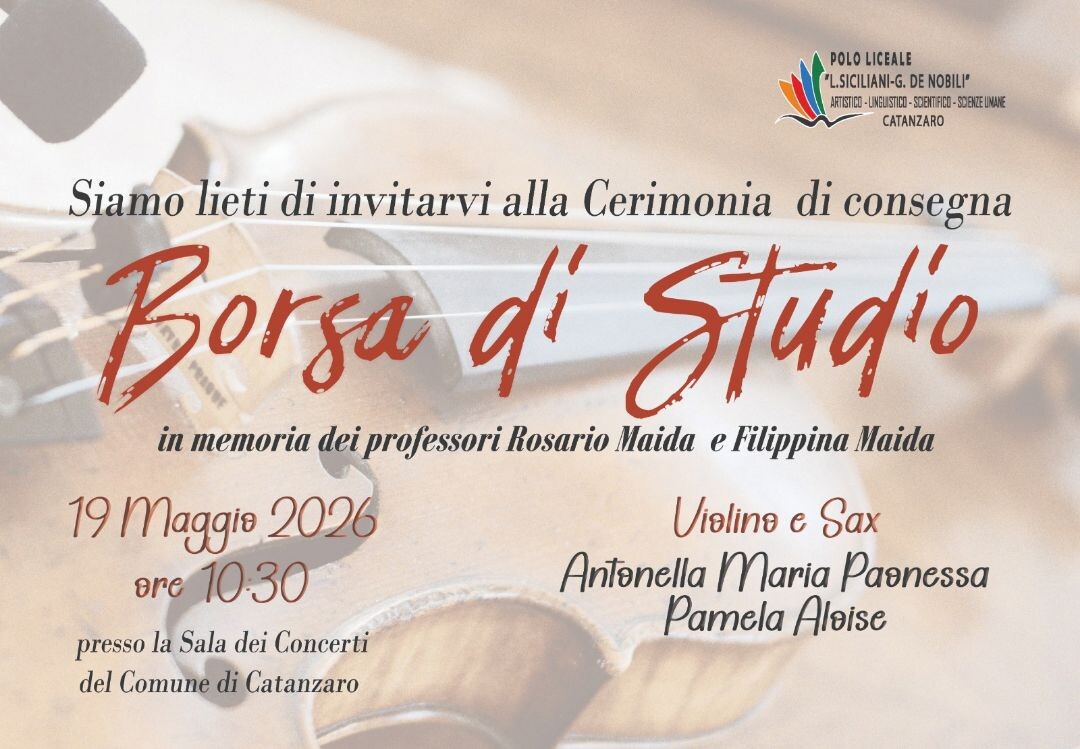 images Catanzaro, "Siciliani-De Nobili": tornano le borse di studio in memoria di Rosario e Filippina Maida