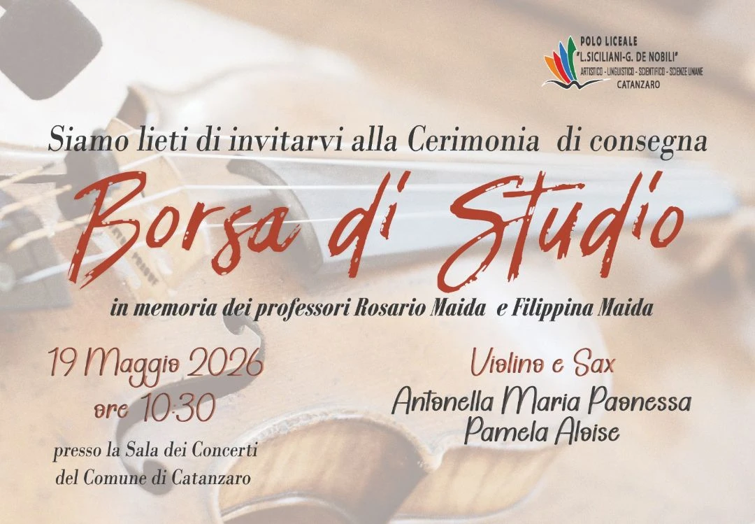 Catanzaro, "Siciliani-De Nobili": tornano le borse di studio in memoria di Rosario e Filippina Maida