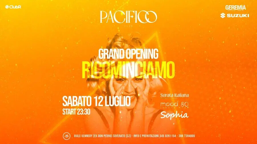 Torna a brillare il sabato notte del Pacifico club a Soverato: stasera "Ricominciamo" images Torna a brillare il sabato notte del Pacifico club a Soverato: stasera "Ricominciamo"