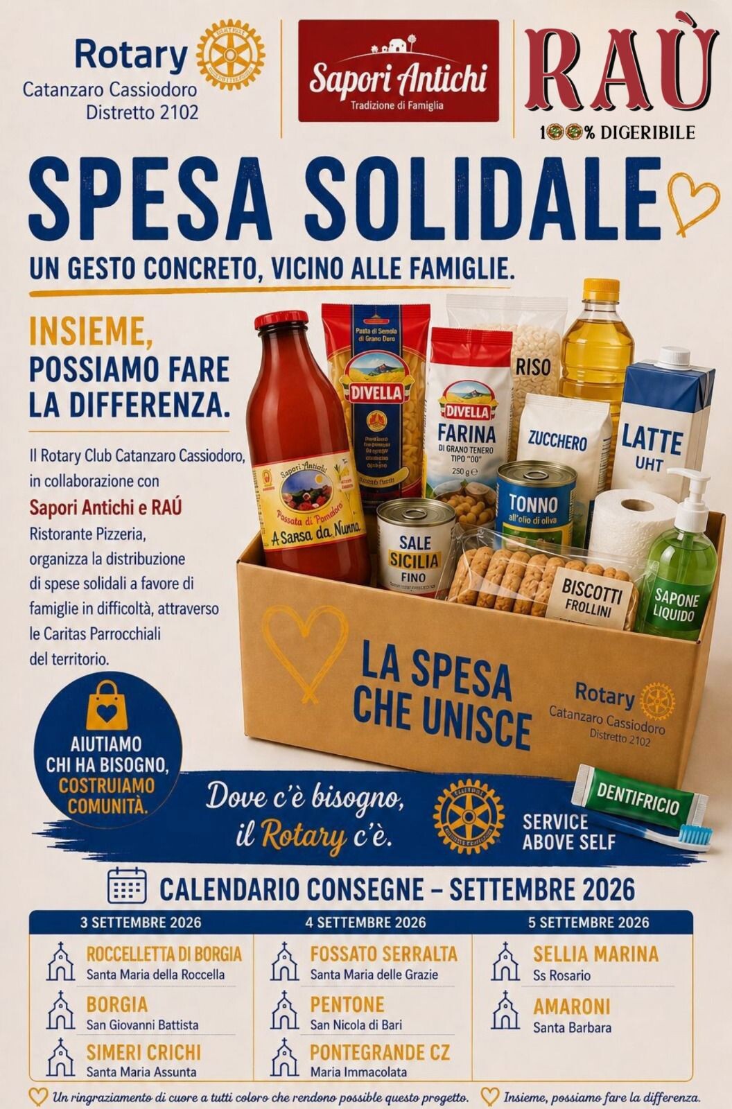 images Il Rotary Catanzaro Cassiodoro lancia la “Spesa Solidale”: aiuti concreti alle famiglie attraverso le Caritas del territorio
