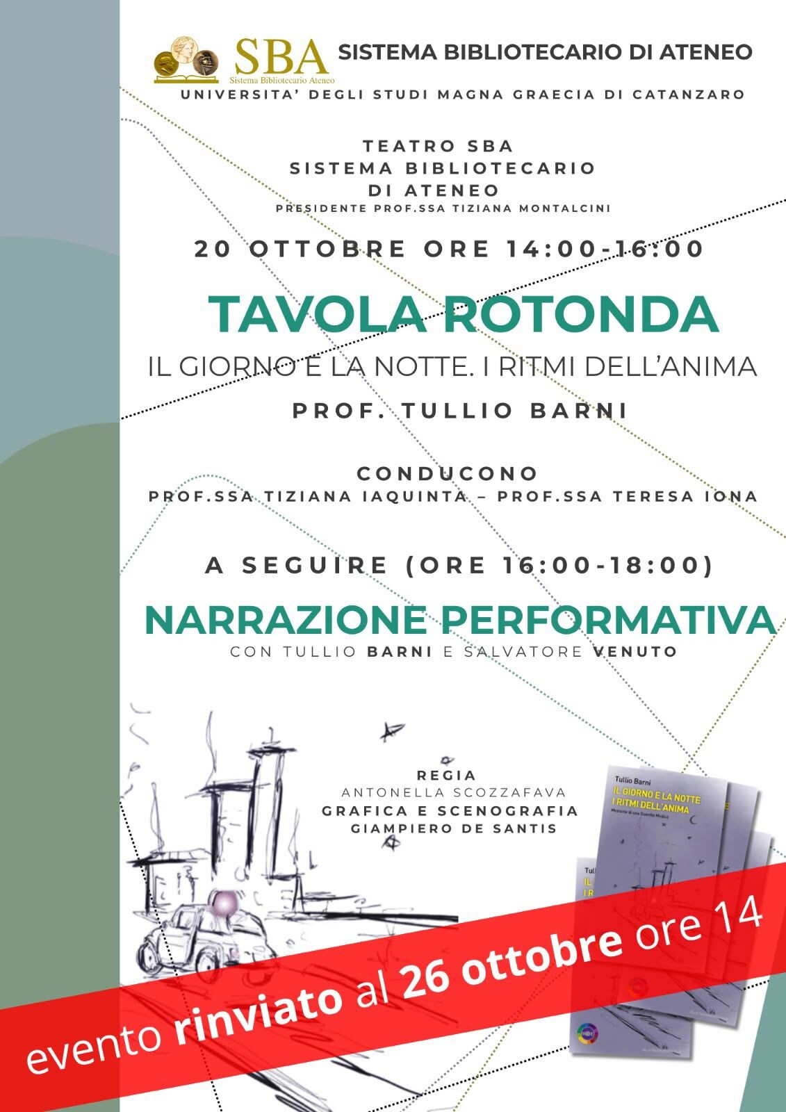 All'Umg di Catanzaro tavola rotonda "Il giorno e la notte. I ritmi dell'anima" di Tullio Barni images All'Umg di Catanzaro tavola rotonda "Il giorno e la notte. I ritmi dell'anima" di Tullio Barni