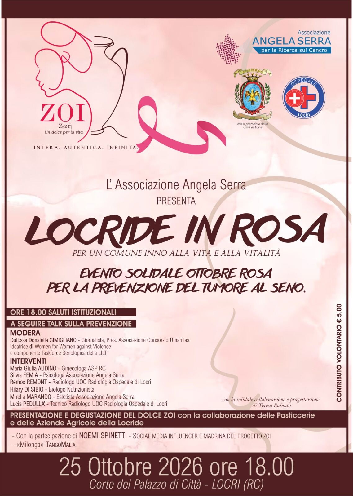 “Locride in Rosa”, il 25 ottobre la chiusura del mese della prevenzione oncologica images “Locride in Rosa”, il 25 ottobre la chiusura del mese della prevenzione oncologica