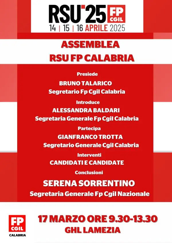 images A Lamezia Terme l’assemblea dei lavoratori Fp Cgil con la segretaria generale nazionale Serena Sorrentino
