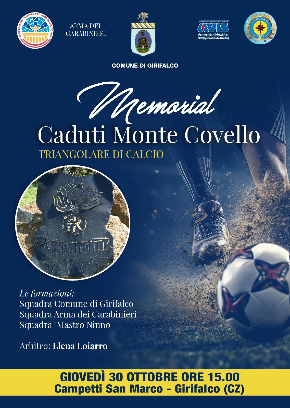 "Memorial Caduti Monte Covello" a Girifalco: sport e memoria si incontrano